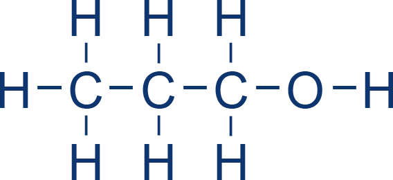 propanol strukturna formula