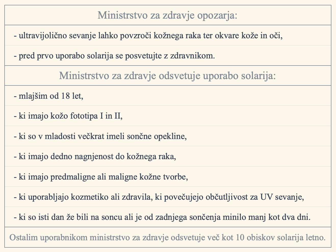 Ministrstvo za zdravje opozarja